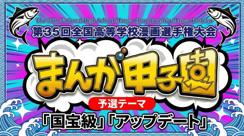第35回全国高等学校漫画選手権大会 まんが甲子園 予選テーマ「国宝級」「アップデート」